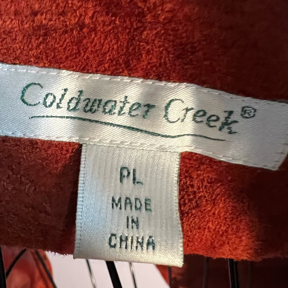 Coldwater Creek Rust Suede Leather Shell